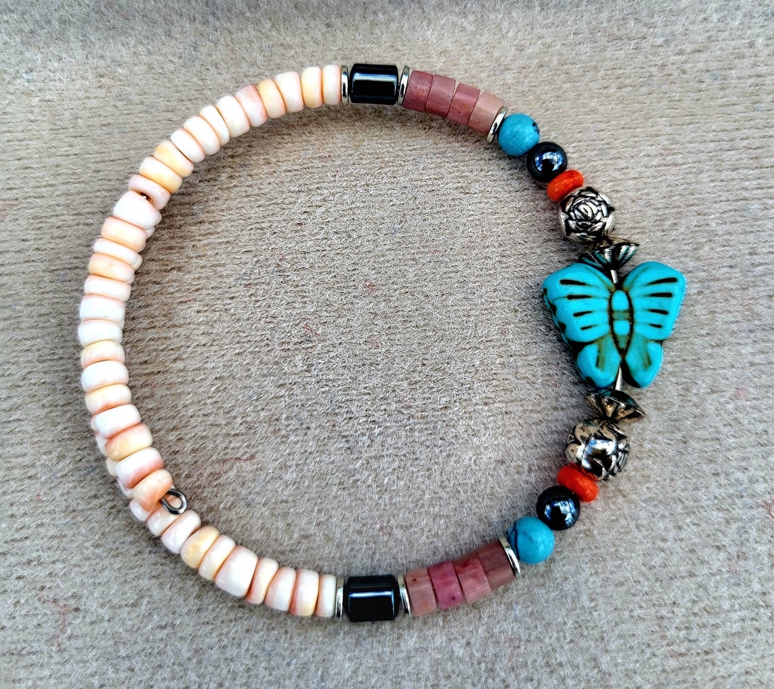 Ivory Butterfly Statement Bracelet view 3