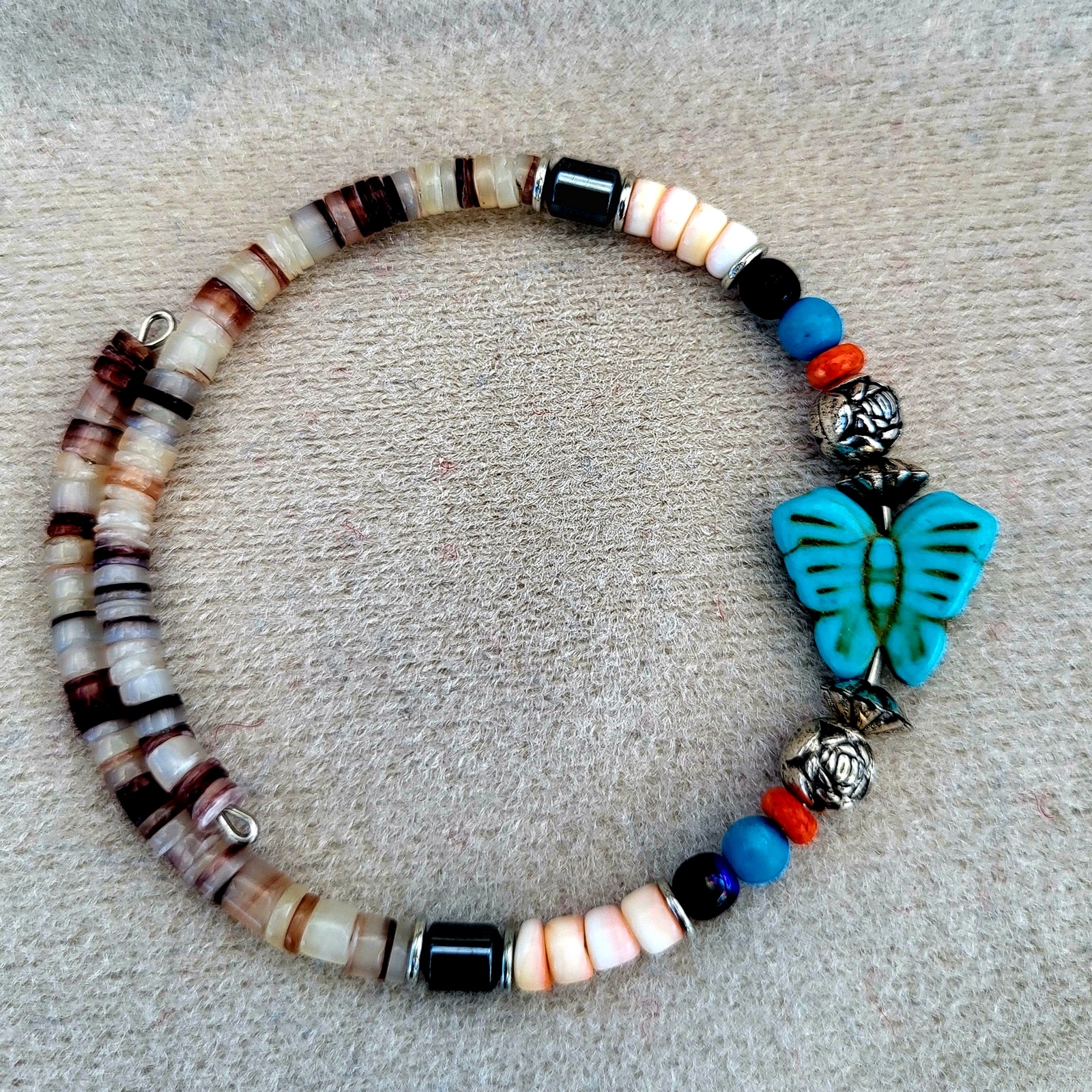 Shell Butterfly Statement Bracelet view 2