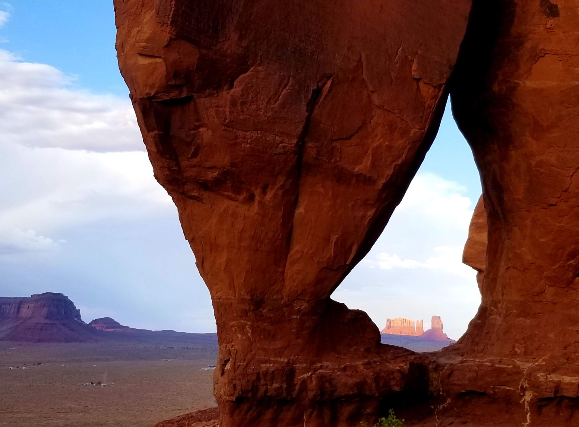 Wide desert landscape at golden hour