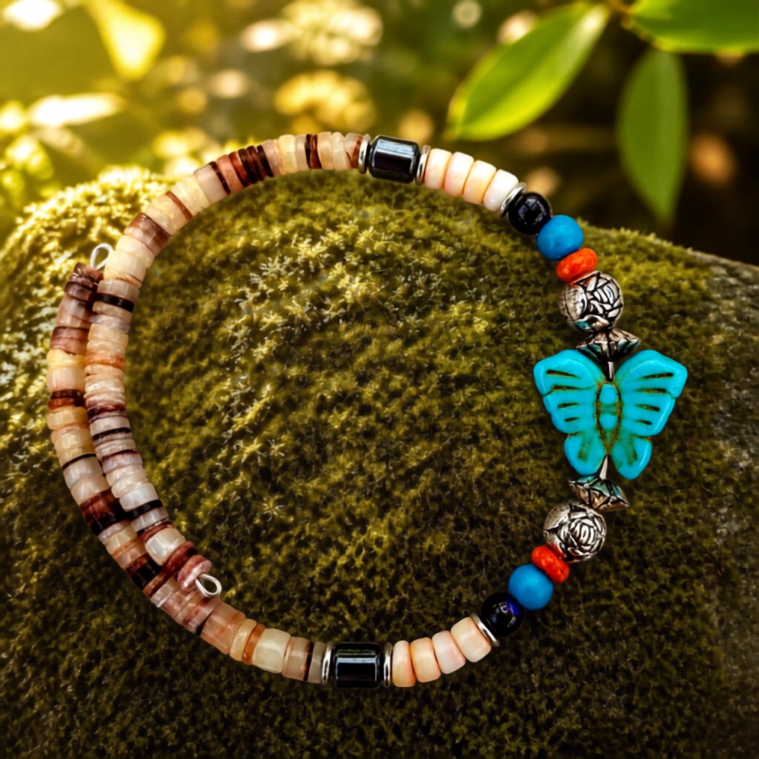 Southwestern Butterfly Shell Bracelet view 3