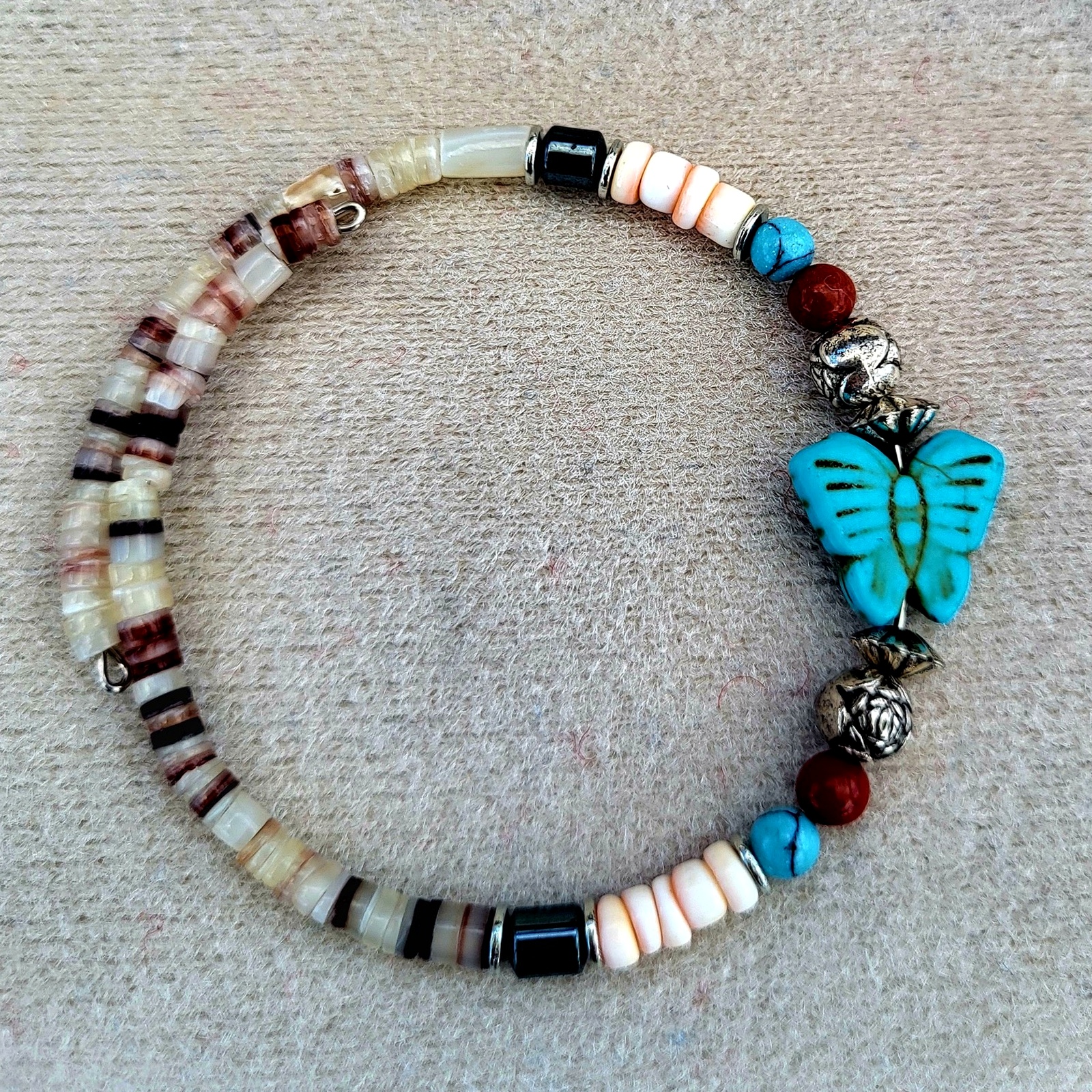 Ivory Butterfly Statement Bracelet view 2